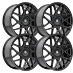 (SET-4) Touren TR66 17X8 5X108/5X114.3 35MM Gloss Black Wheels Rims Inch. Fixed Price $740.00.