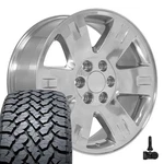 20X8.5 Polished 5307 Oe Wheels & 275/55R20 At Tires Set 6X139.7. Fixed Price $2001.00.
