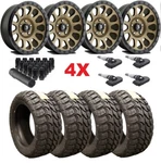 18 Fuel Vector Wheels Rims Bronze Tires 33 12.50 Mud Fits Trd Tundra Sequoia. Fixed Price $2395.00.