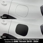 Fuel Door Vinyl Wrap Overlays Satin Black Fit For Gmc Terrain 2018 2024. Fixed Price $19.99.